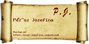 Pósz Jozefina névjegykártya
